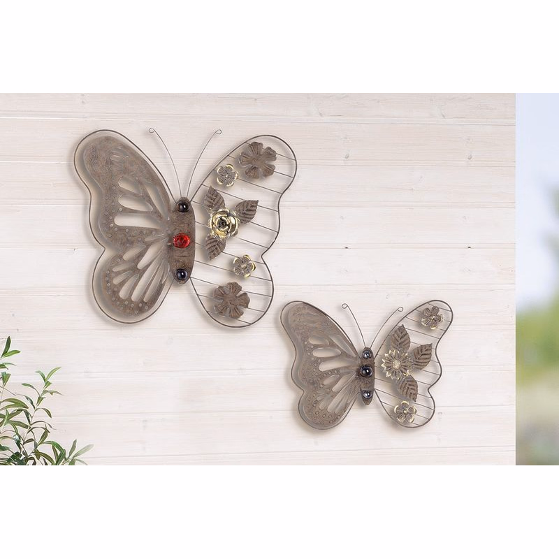 Kovový motýľ na stene "Butterfly" dekoratívny