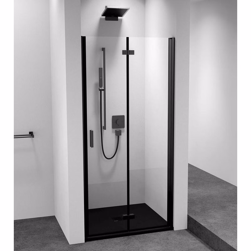 POLYSAN - ZOOM BLACK sprchové dvere do niky 800 pravé, číre sklo ZL4815BR-01