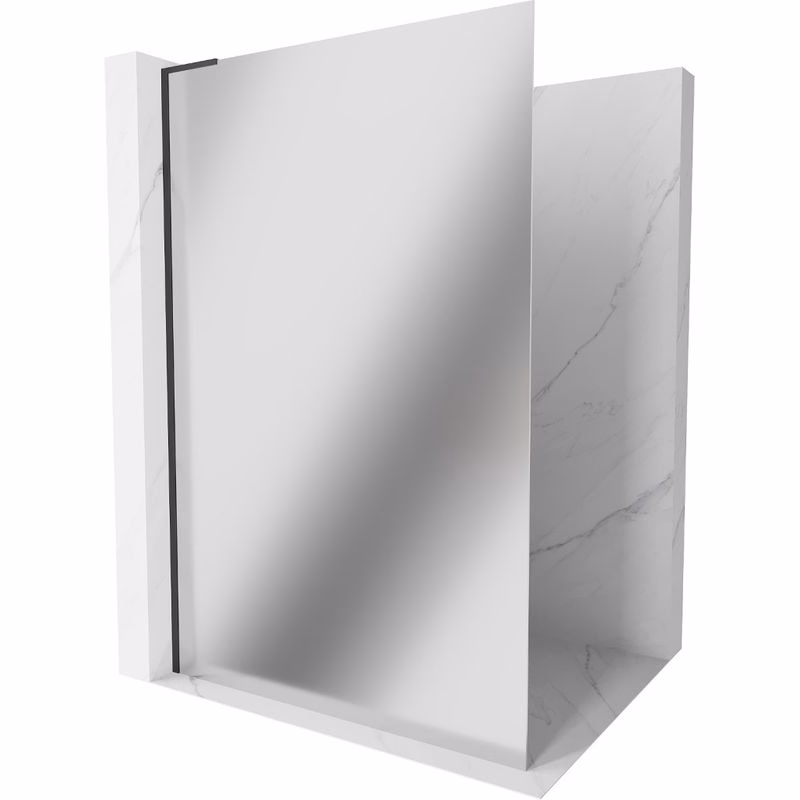 MEXEN/S - Kioto L Sprchová zástena WALK-IN 70 x 200, zrkadlové, čierna 800-070-103-70-50