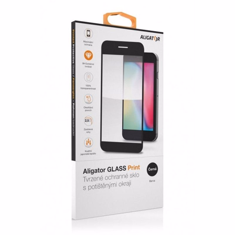 Aligator ochranné sklo PRINT Apple iPhone 16 Pro čierna