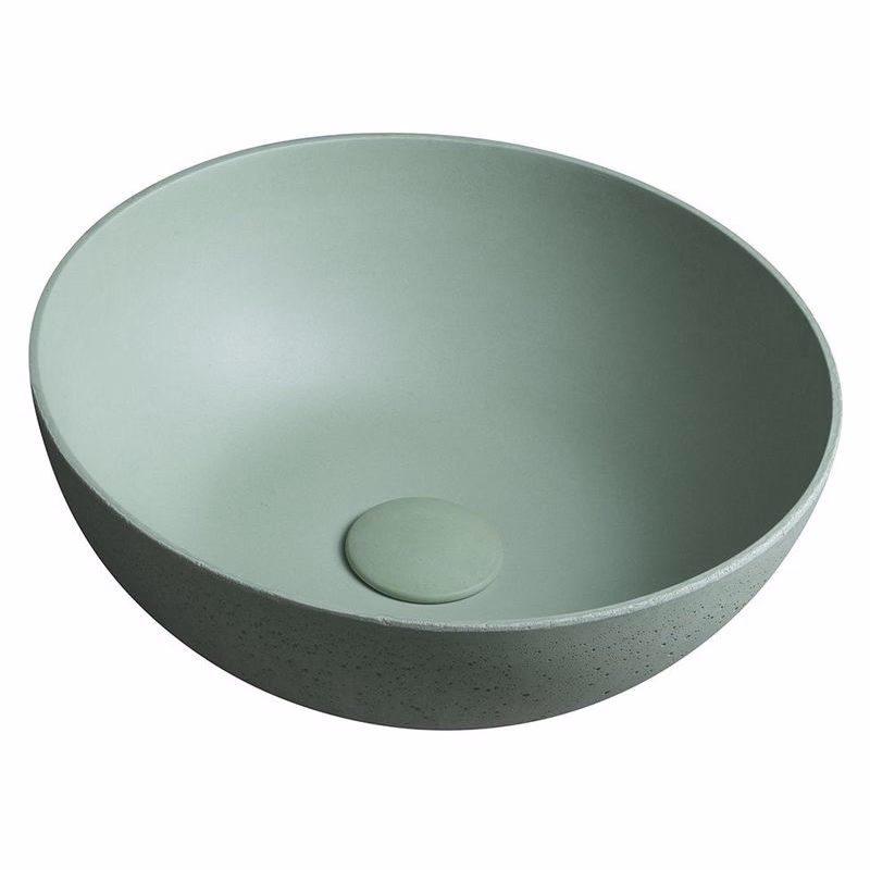 SAPHO - FORMIGO betónové umývadlo na dosku, priemer 39cm, zelená mat FG323