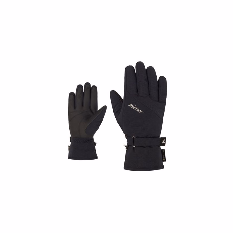 Dámske lyžiarske rukavice ZIENER Klaire-Z GTX + Gore plus warm -113038-12-Black