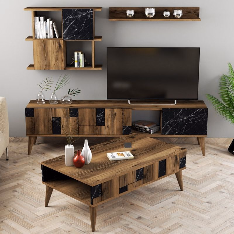 Living Room Furniture Set Madrid - Black