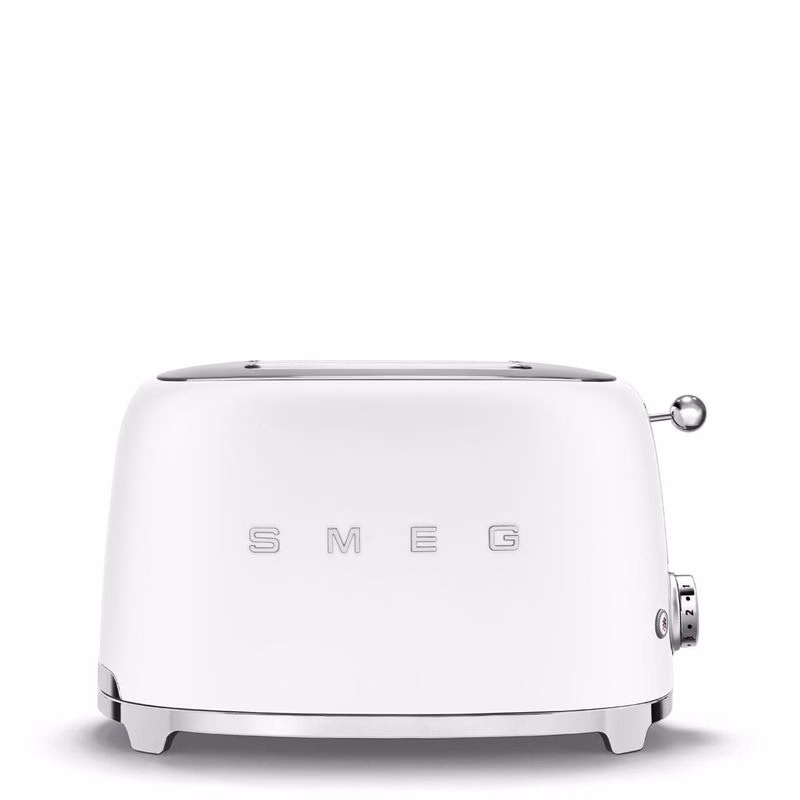 Smeg TSF01WHMEU sendvičovač / hriankovač, 2 toasty, 6 úrovní opekania, zásuvka na omrvinky, štýl. 50. rokov, matne biela
