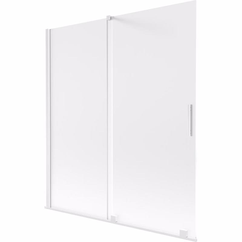 MEXEN/S - Velar dvojkrídlová posuvná vaňová zástena 150 x 150, dekor, biela 896-150-000-31-20