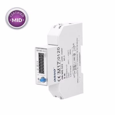 Elektromer 1-fázový viactarifný MID s portom RS-485 100A na DIN lištu (ORNO)