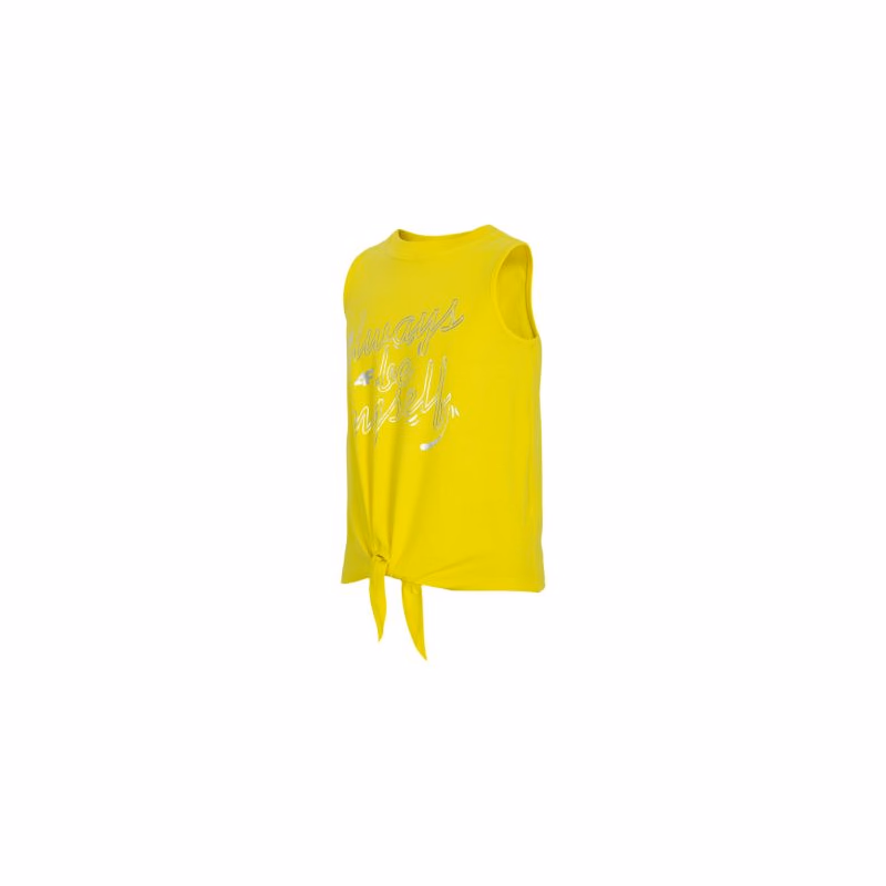 Dievčenské tielko 4F JUNIOR GIRLS-t-shirt-HJL21-JTSD013B-71S-Yellow