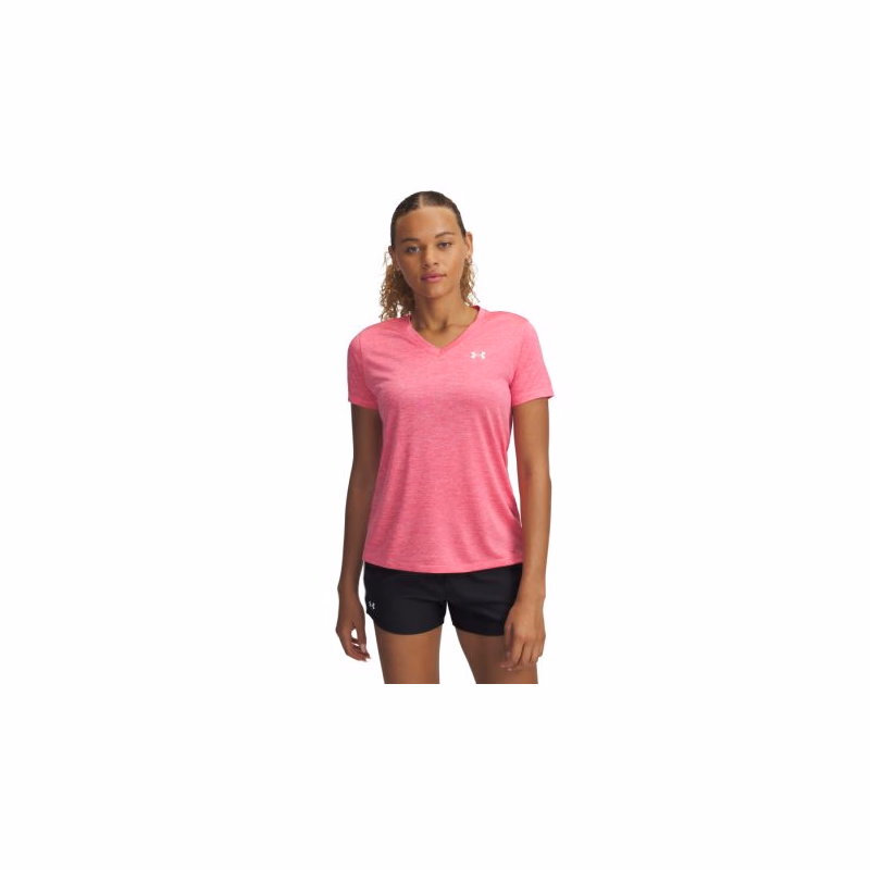 Dámske tréningové tričko s krátkym rukávom UNDER ARMOUR Tech SSV- Twist-PNK