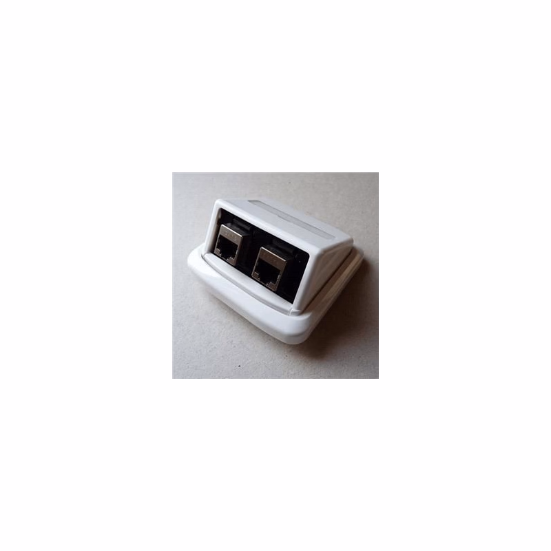 Dvojzásuvka ABB TANGO 2xRJ45 cat5e STP biela