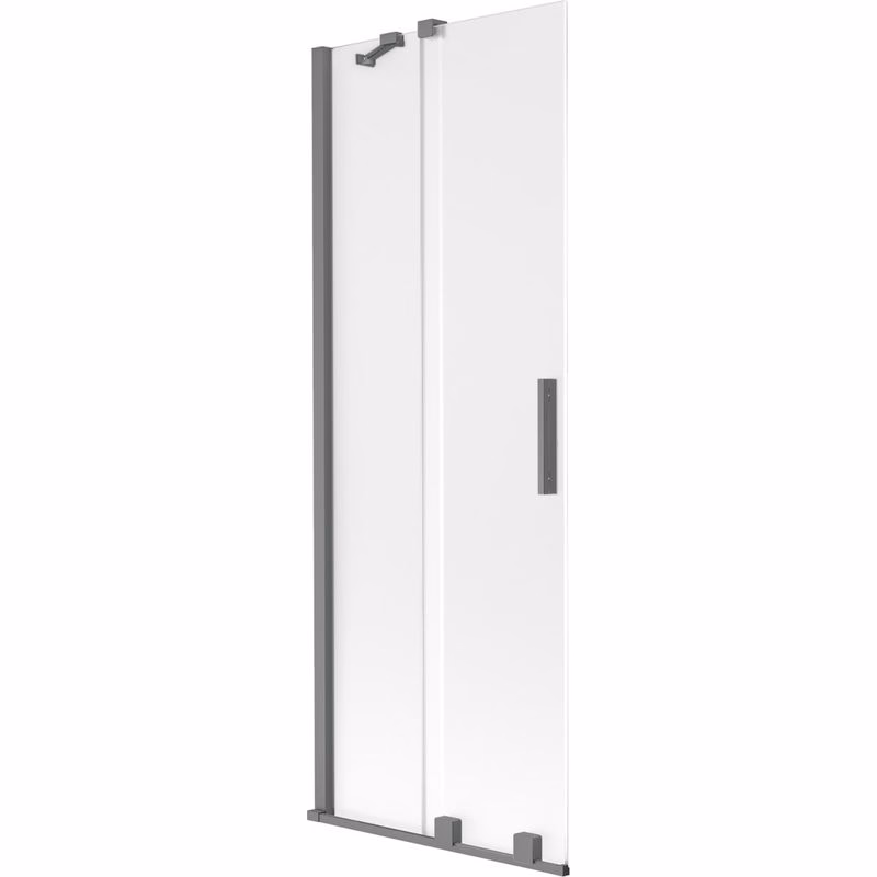 MEXEN/S - Velár dvojkrídlová posuvná vaňová zástena 75 x 150, dekor, grafit metal 896-075-000-31-95