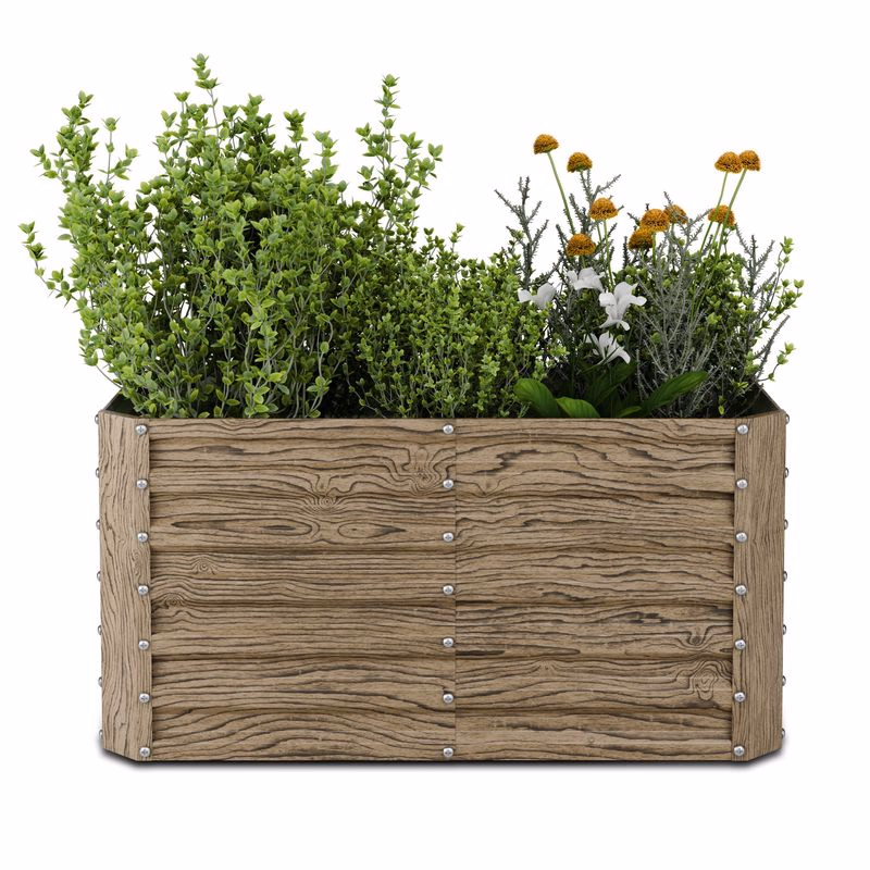 Blumfeldt High Grow Straight vyvýšený záhon, 432 L, Ergonomický, Odolný voči poveternostným vplyvom, Otvorená základňa