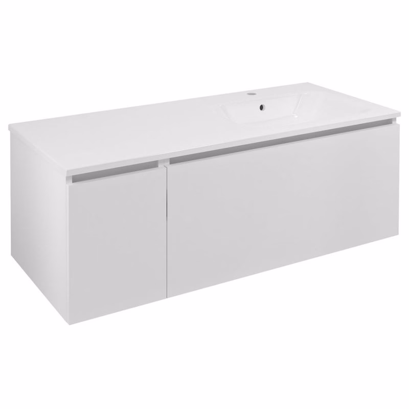 SAPHO - LOREA skrinka 120x46x51,5cm (30+90cm), pravá, biela matná LE090-3131-R-01