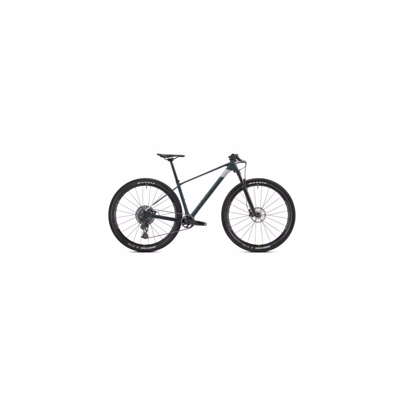 Horský bicykel MONDRAKER Podium Carbon, translucent green carbon racing silver