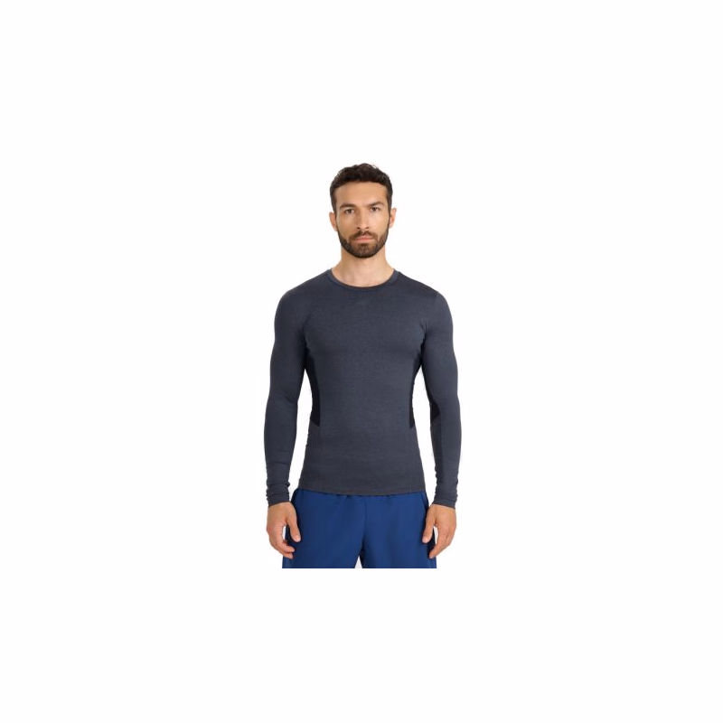 Pánske tréningové tričko s dlhým rukávom 4F LONGSLEEVE FNK M507-WMM00TFLOM507-22M-ANTHRACITE MELANGE