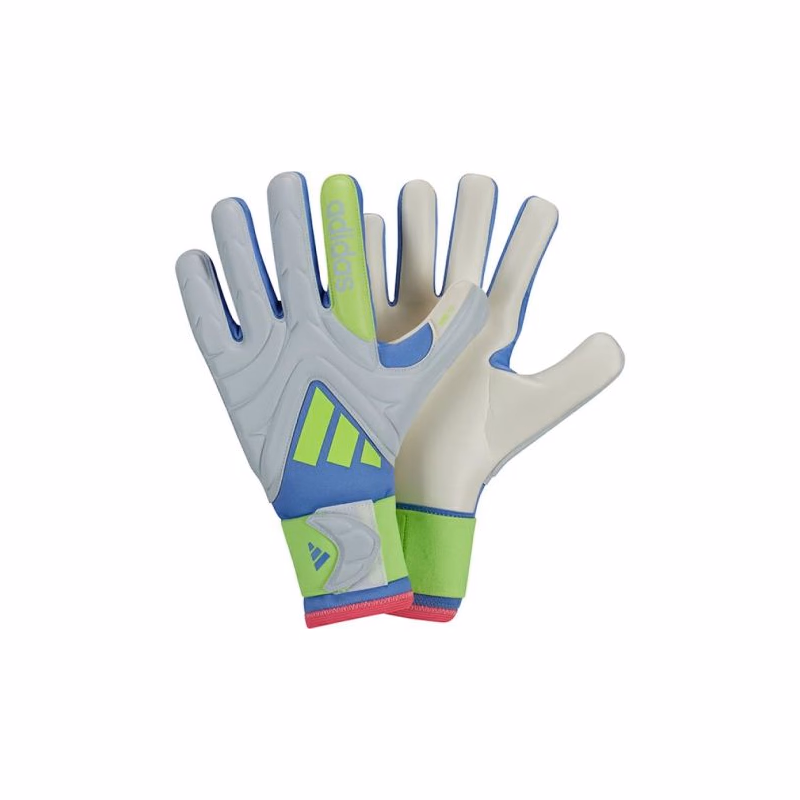 Pánske futbalové brankárske rukavice ADIDAS Copa League GL blue fusion halo blue lucid lemon