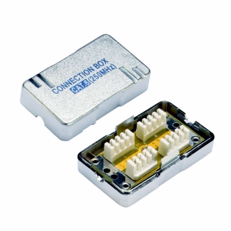 DATACOM Spojovací BOX STP CAT6 (2* zárez. pole) Silver