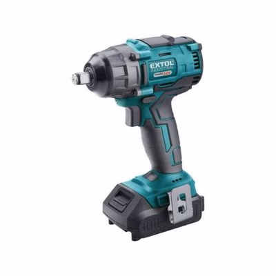 EXTOL INDUSTRIAL Rázový akumulátorový uťahovák Share 20 V, 1/2-, bezuhlíkový motor, 1 x 2Ah Li-ion, 2,4A nabíjačka, 250Nm