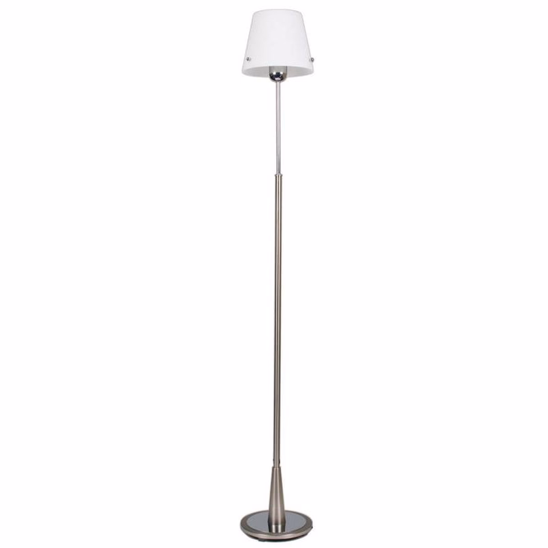 Stojaca lampa s bielym tienidlom 60W E27 Tango