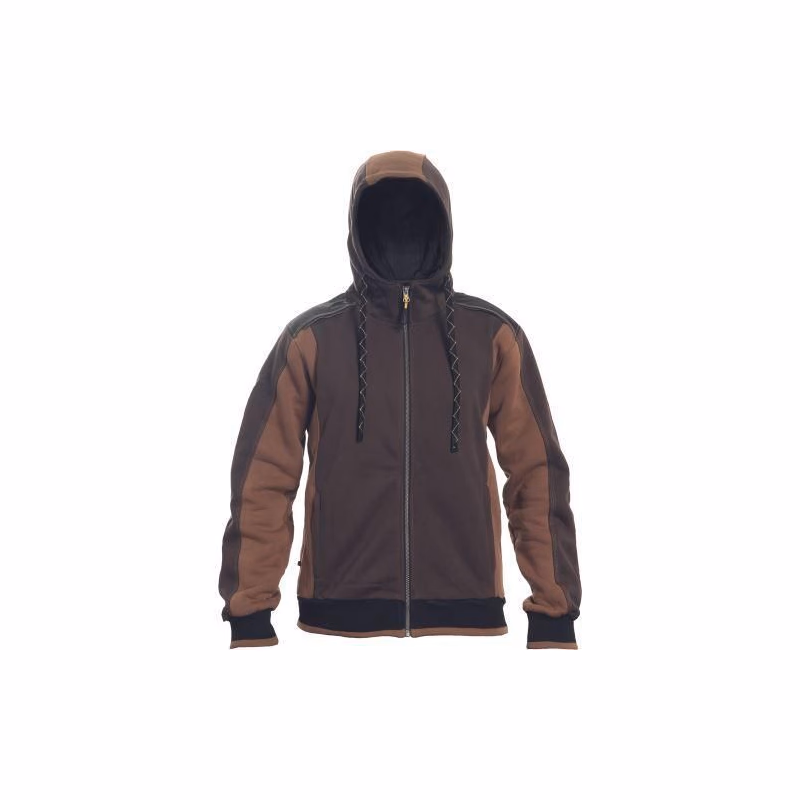 DAYBORO mikina s kapucňou tm.hnedá 4XL