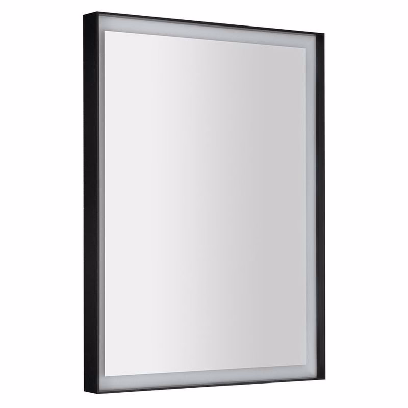 SAPHO - SORT zrkadlo s LED osvetlením 60x80cm, bezdotykový IR senzor, 2700-6500K, čierna mat ST080S