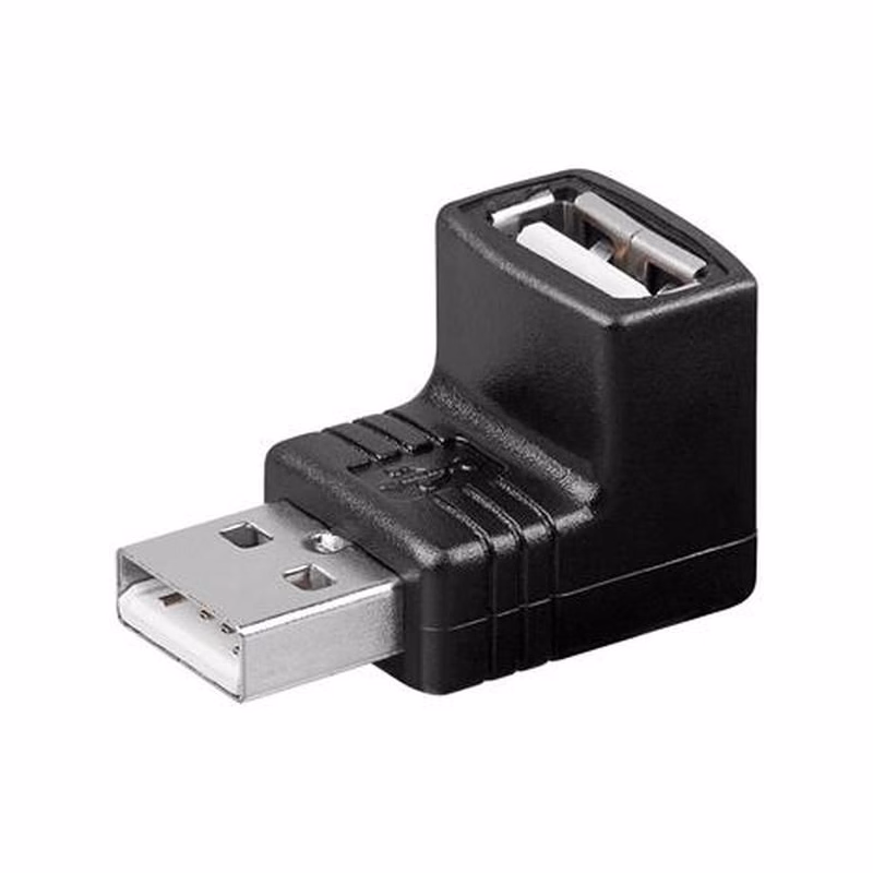 PremiumCord USB redukcia AA, Male/Female 90°