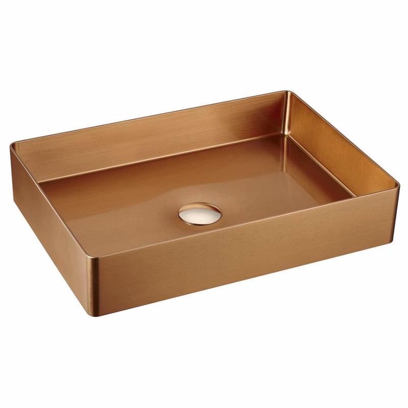 SAPHO - AURUM nerezové umývadlo na dosku 50x35,2cm, vrátane výpuste, meď mat AU303