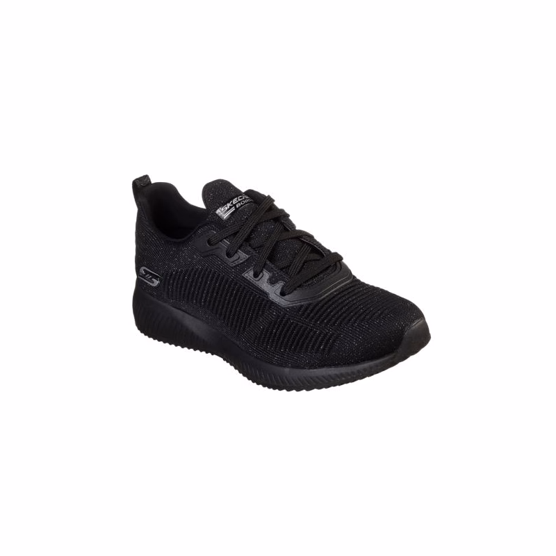 Dámska rekreačná obuv SKECHERS Bobs Sport Squad Total Glam black silver