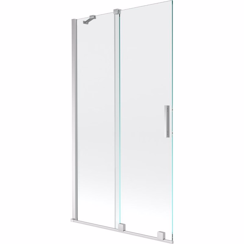 MEXEN/S - Velar Dvojkrídlová posuvná vaňová zástena 100 x 150, transparent, chróm 896-100-000-01-01