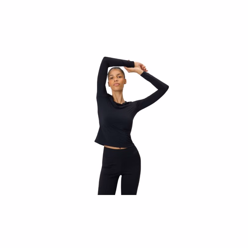 Dámske tréningové tričko s dlhým rukávom 4F LONGSLEEVE FNK F501-20S-DEEP BLACK