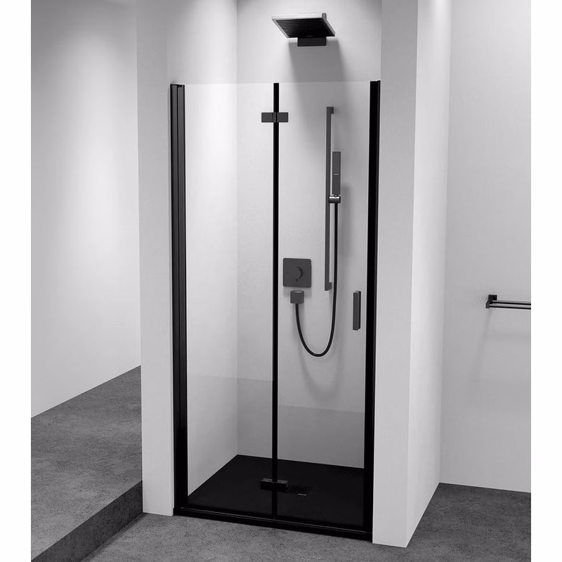 POLYSAN - ZOOM BLACK sprchové dvere do niky 800 lavé, číre sklo ZL4815BL-01