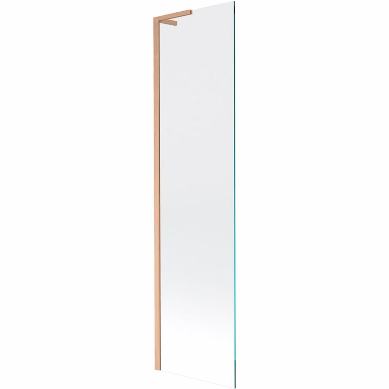 MEXEN/S - Next L vaňová zástena FIX 60 x 150, transparent, meď kartáčovaný 895-060-000-03-00-65
