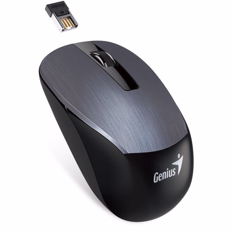 GENIUS myš NX-7015/ 1600 dpi/ Blue-Eye senzor/ bezdrôtová/ kovovo šedá
