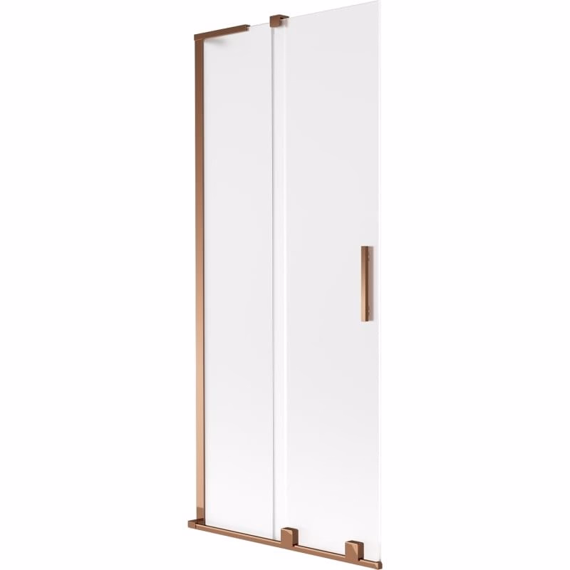 MEXEN/S - Velar L dvojkrídlová posuvná vaňová zástena 80 x 150, dekor, ružové zlato 896-080-003-31-60