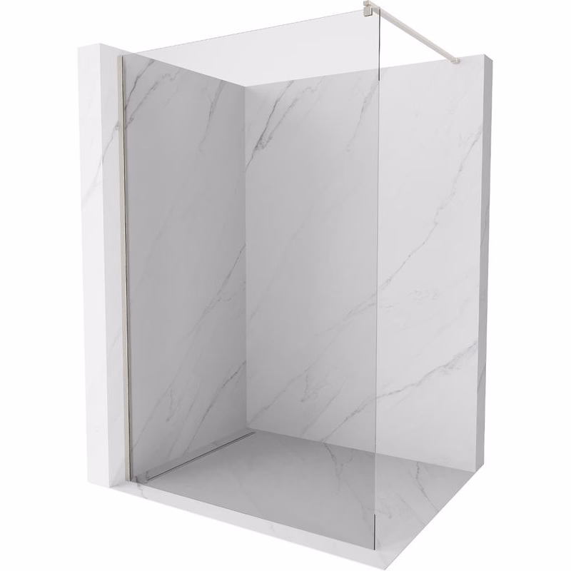 MEXEN/S - Kioto Sprchová zástena WALK-IN 75 x 200, transparent 8 mm, nikel kartáčovaná 800-075-101-97-00