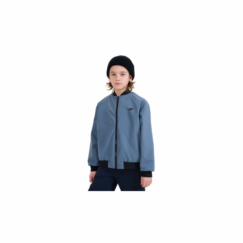 Chlapčenská bunda 4F JUNIOR JACKET-JWSS25TJACM186-32S-BLUE