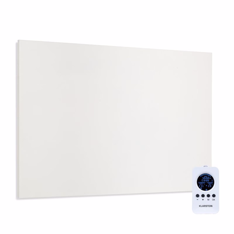 Klarstein Wonderwall Air Infinite, infračervený ohrievač, 90 x 60 cm, 580 W, na stenu, diaľkový ovládač, biely