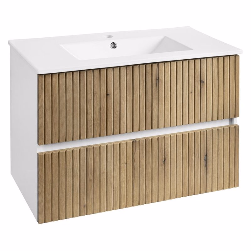 AQUALINE - PANEDA STRIP umývadlová skrinka 79,5x55x45,2cm, dub emporio PN380