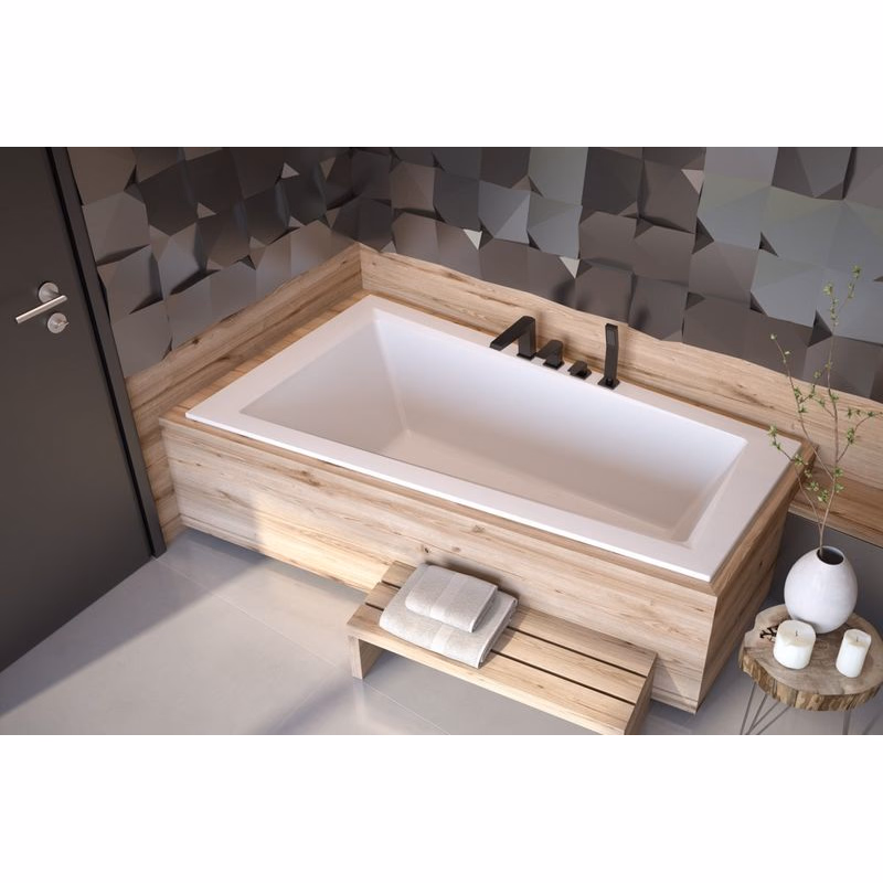 BESCO - Asymetrická vaňa INTIMA SLIM - Nožičky k vani - S nožičkami, Rozmer vane - 150 × 85 cm, Spôsob prevedenia - Ľavé VANINTI15SLIML + OLVPINOZSTELI