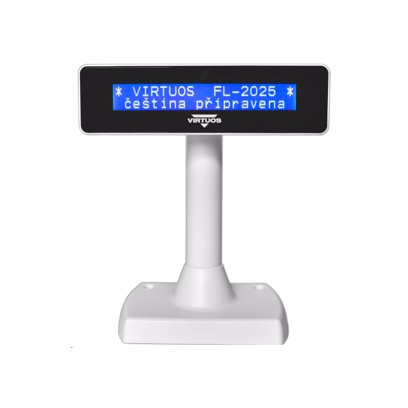 Virtuos zákaznícky displej Virtuos FL-2025MB 2x20, USB, biely