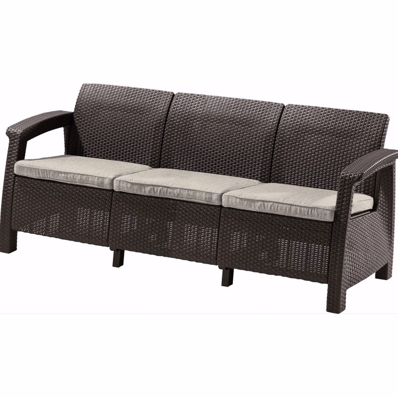 KETER Záhradná pohovka GREEK LOVE SEAT MAX | hnedá