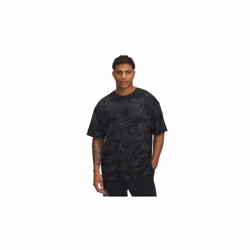 Pánske tričko s krátkym rukávom UNDER ARMOUR PROJECT ROCK Hwt AOP SS-BLK
