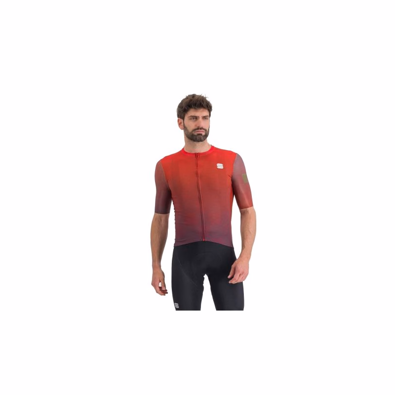 Pánsky cyklistický dres s krátkym rukávom SPORTFUL Rocket jersey, huckleberry chilly red