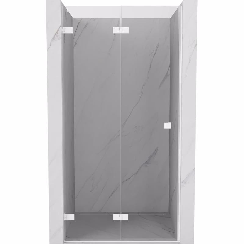 MEXEN/S - Lunar-F skladacie sprchové dvere ľavé 95, transparent, biela 836-095-000-20-00-L