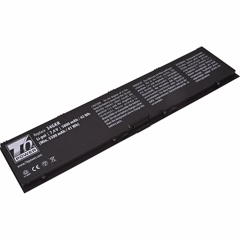Batéria T6 Power pre Dell Latitude E7440, Latitude E7450, 5800mAh, 43Wh, 4cell, Li-pol