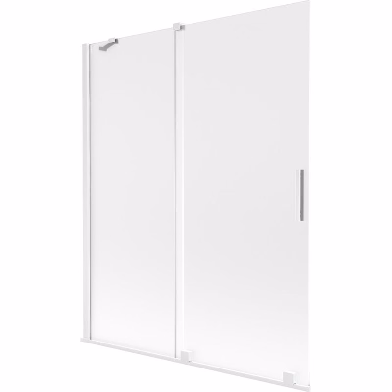 MEXEN/S - Velar dvojkrídlová posuvná vaňová zástena 140 x 150, dekor, biela 896-140-000-31-20
