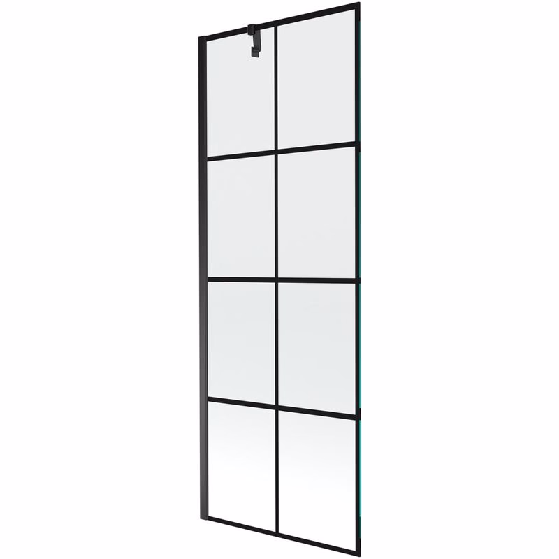 MEXEN/S - Next vaňová zástena FIX 70x150, čierny dekor, čierna 895-070-000-00-77-70
