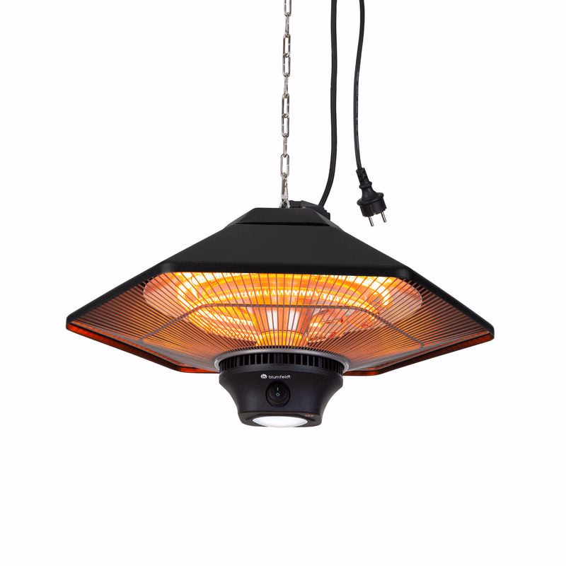 Blumfeldt Heat Hexa, infračervený ohrievač, 800/1200 W, halogén, IP34, LED, čierny