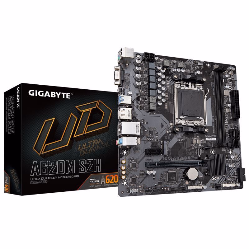 GIGABYTE MB Sc AM5 A620 S2H, AMD A620, 2xDDR5, 1xDP, 1xHDMI, 1xD-Sub
