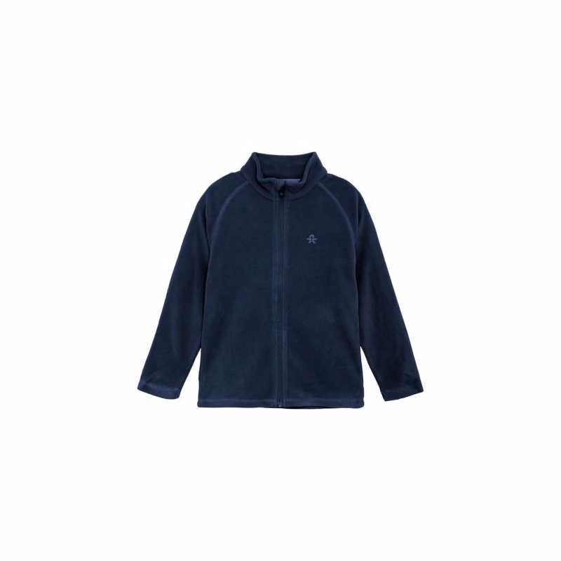 Detská mikina so zipsom COLOR KIDS Fleece Jacket, Full Zip-870-Total Eclipse