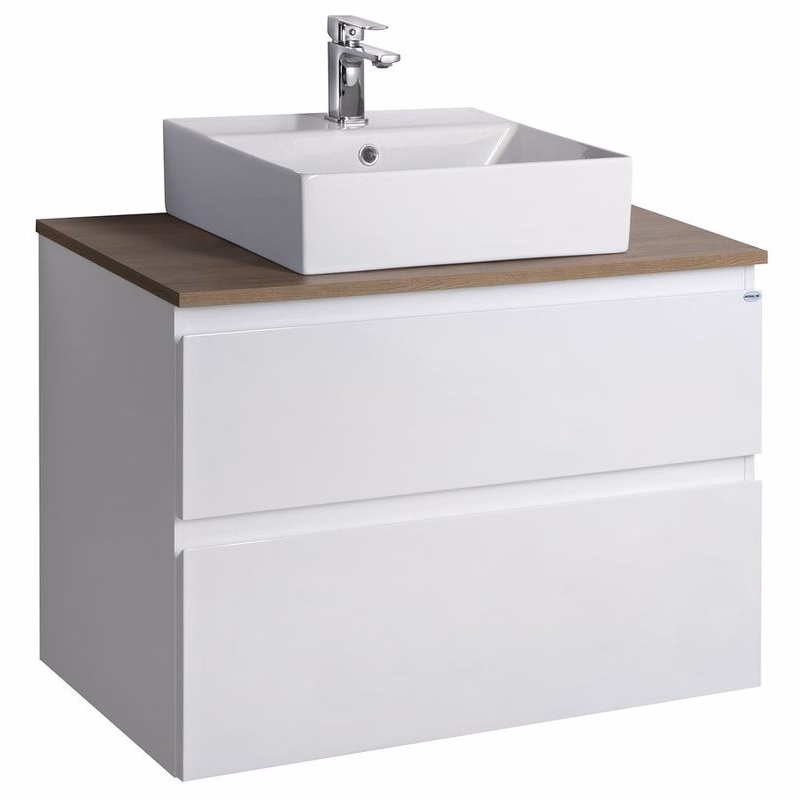 AQUALINE - ALTAIR Nábytková zostava do kúpeľne, šírka 87,1 cm, biela/dub emporio AI290-01